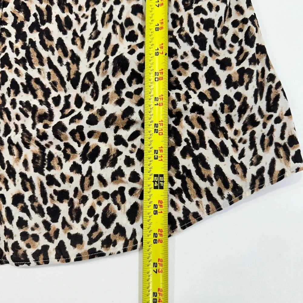 J.Crew The Perfect Shirt Women Large Leopard Print Cotton Button Down | Classic‎